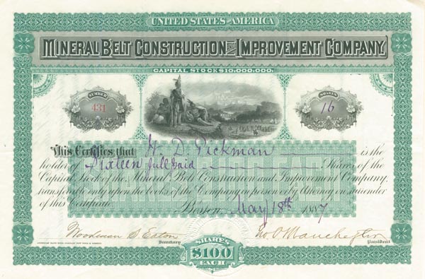 Mineral Belt Construction And Improvement Co.